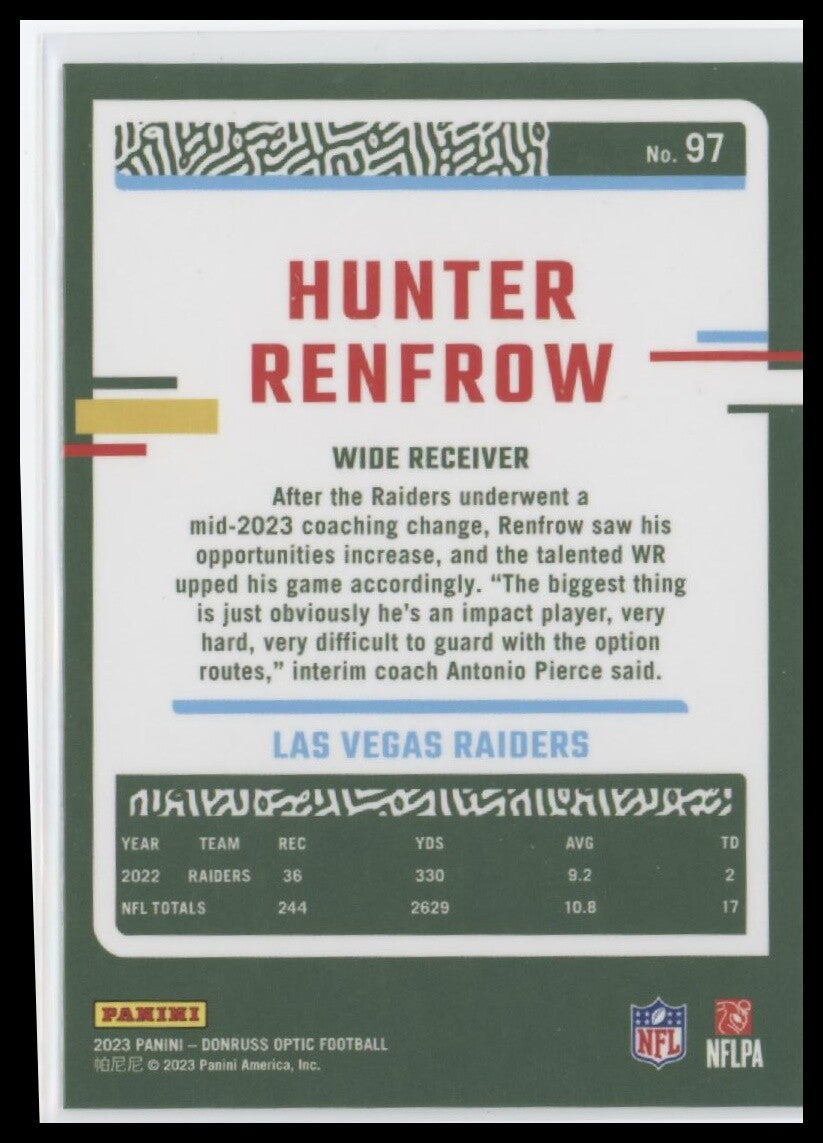 2023 Donruss Optic #97 Hunter Renfrow