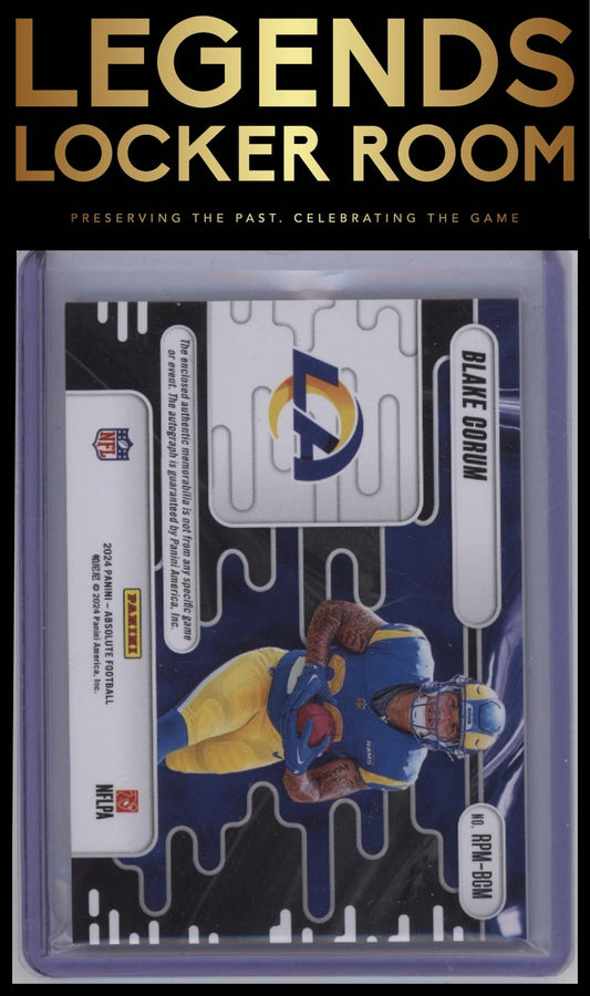 2024 Panini Absolute #RPM-BCM Blake Corum Rookie Premiere Materials Autos #/399