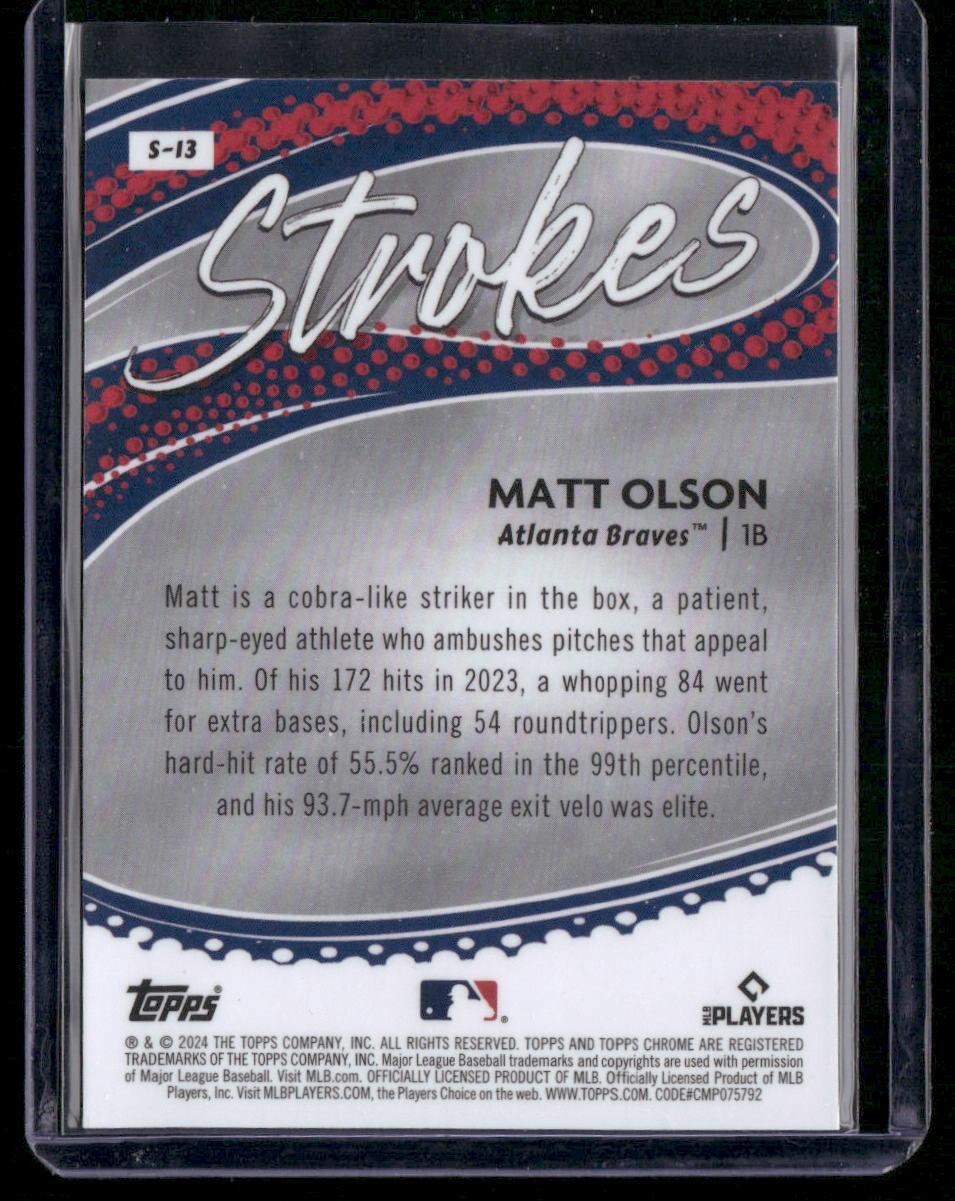 2024 Topps Chrome #S-13 Matt Olson Strokes
