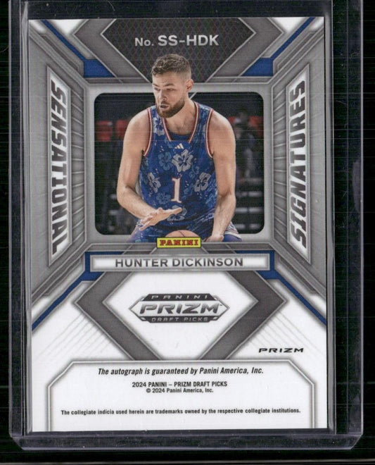 2024 Panini Prizm Draft Picks Hunter Dickinson Sensational Auto Hyper