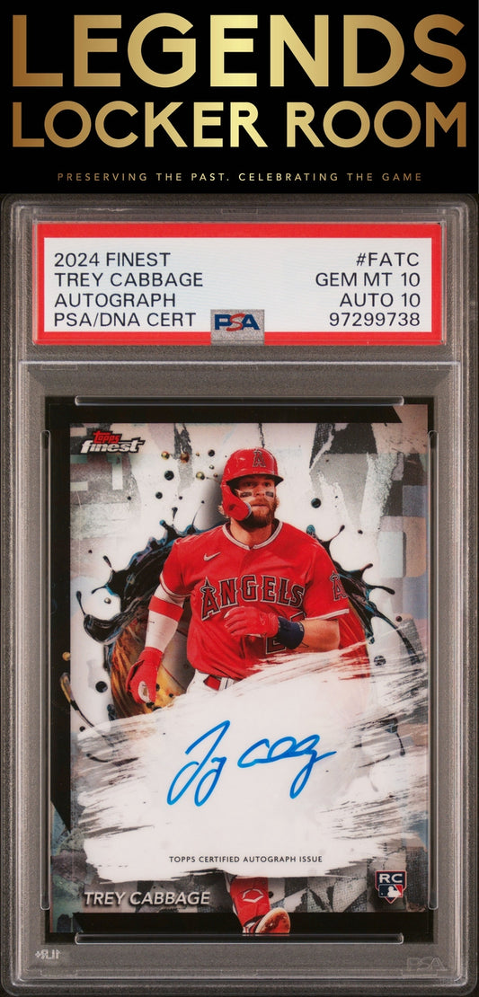 2024 Topps Finest Finest Autographs #FATC Trey Cabbage PSA 10