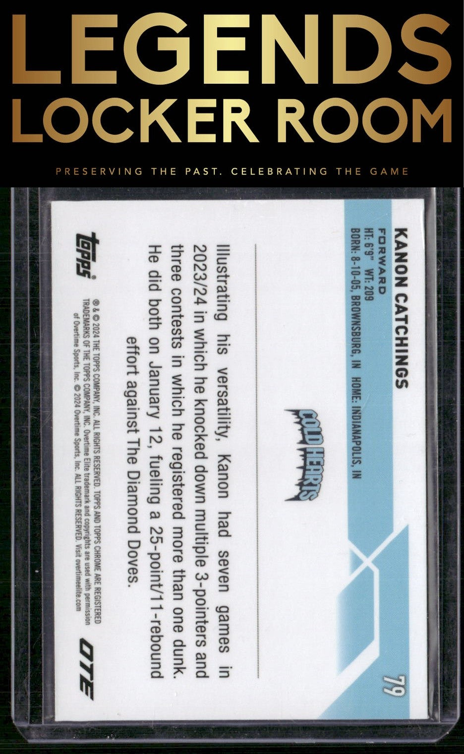 2023-24 Topps Chrome Overtime Elite #79 Kanon Catchings