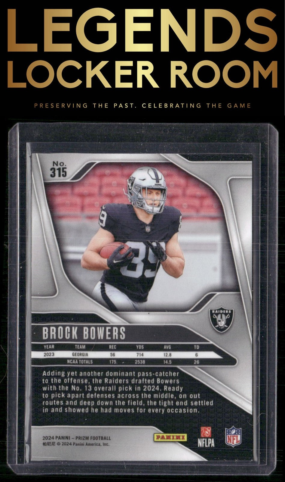 2024 Panini Prizm #315 Brock Bowers