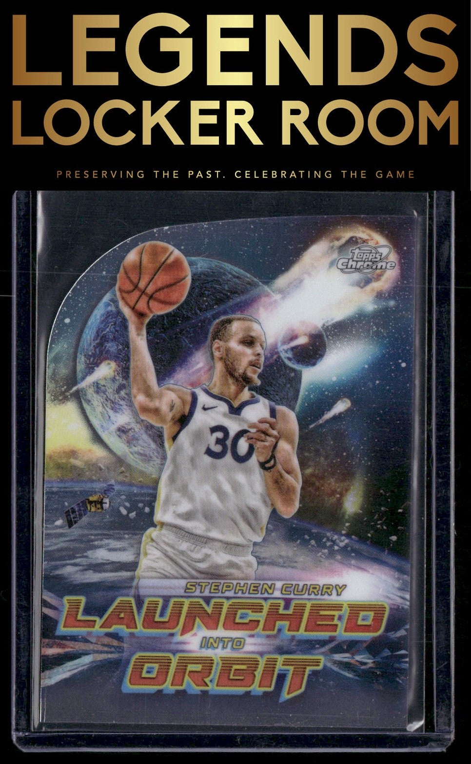 2023-24 Topps Chrome Cosmic #LIO-19 Stephen Curry Launched Into Orbit
