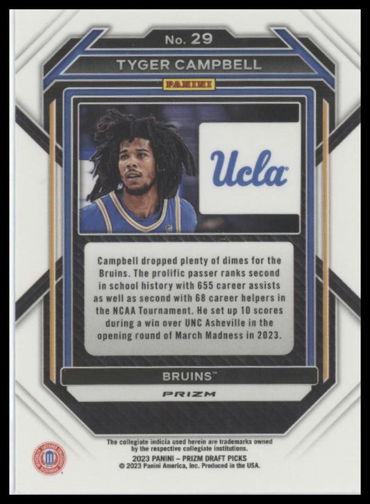 2023 Panini Prizm Draft Picks #29 Tyger Campbell Green