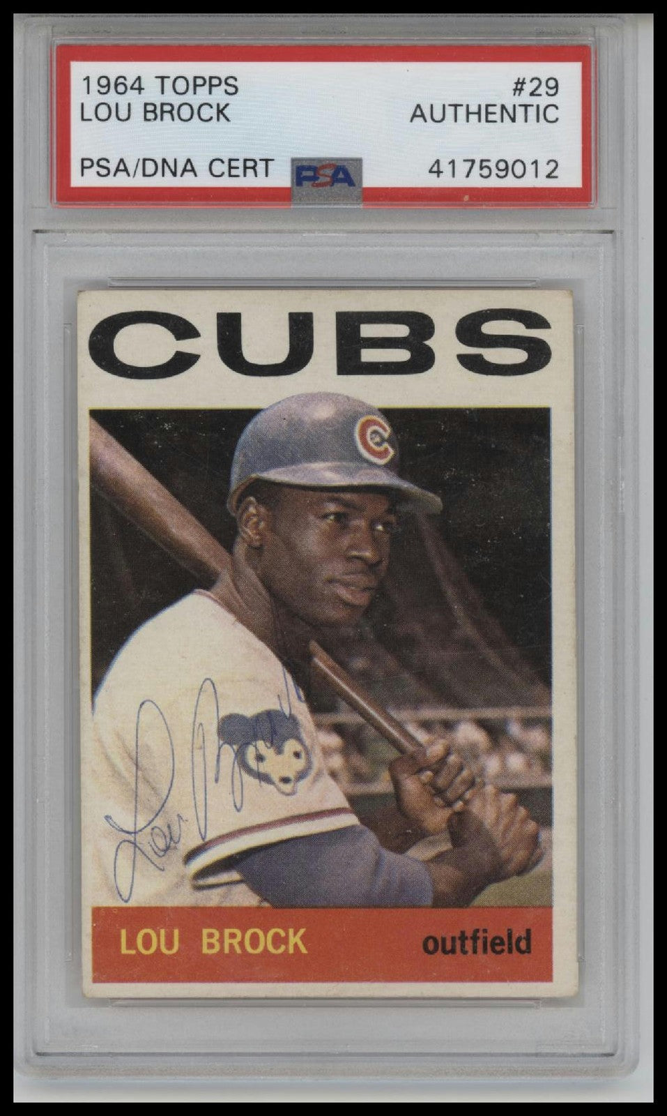 1964 Topps #29 Lou Brock PSA Authentic