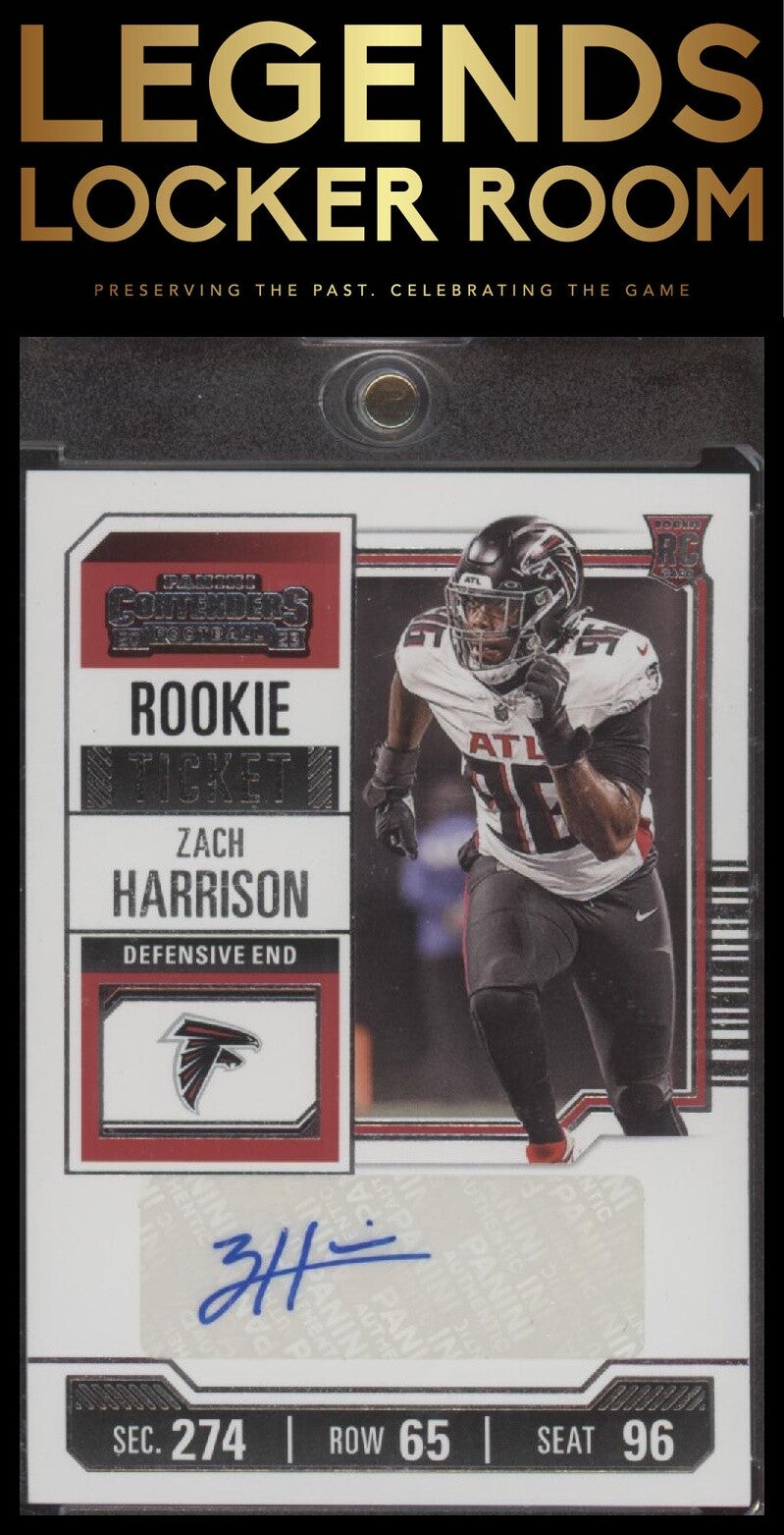 2023 Panini Contenders #271 Zach Harrison Rookie Ticket Autograph
