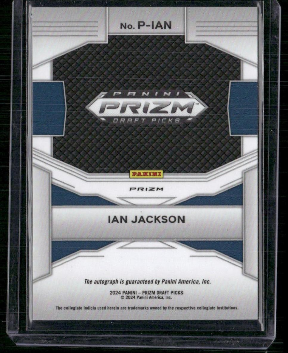 2024 Panini Prizm Draft Picks #P-IAN Ian Jackson Penmanship Prizms Silver