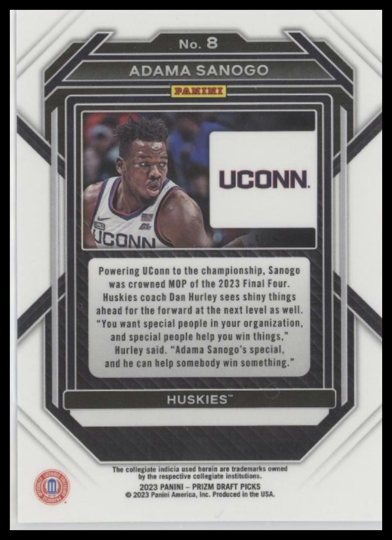 2023 Panini Prizm Draft Picks #8 Adama Sanogo