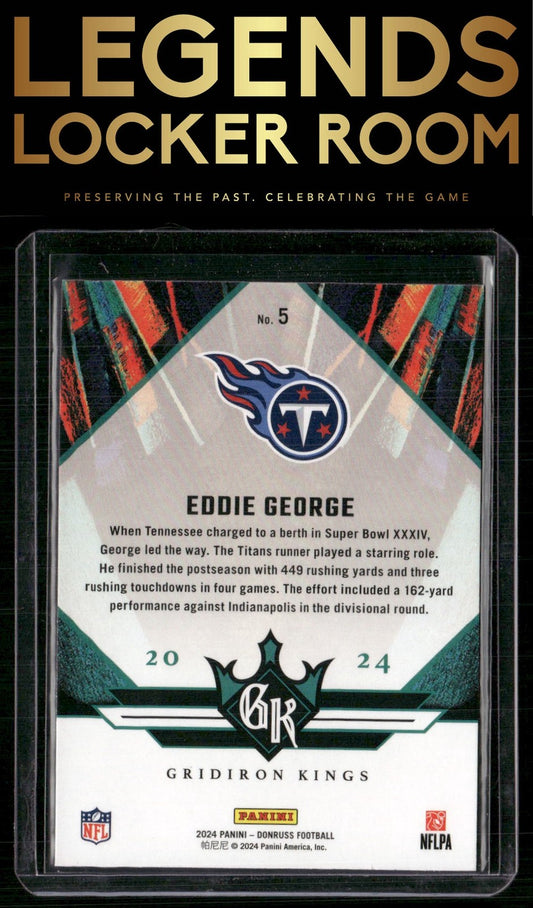 2024 Donruss #5 Eddie George All-Time Gridiron Kings