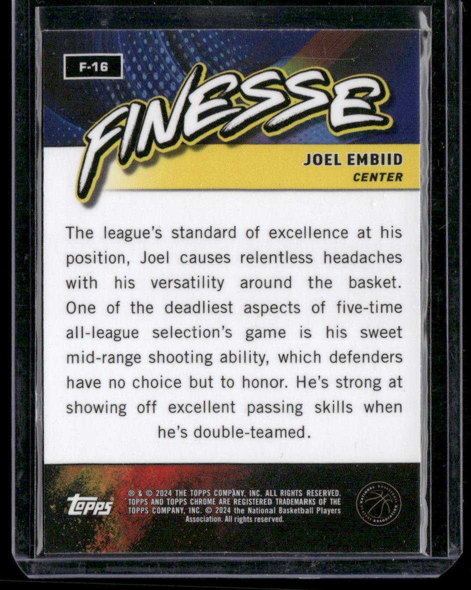2023-24 Topps Chrome #F-16 Joel Embiid Finesse