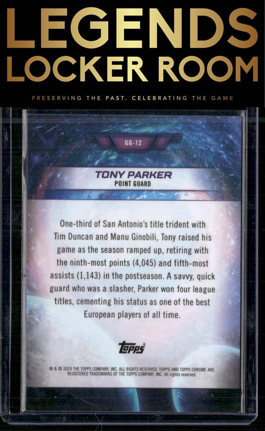 2023-24 Topps Chrome Cosmic #GG-12 Tony Parker Galaxy Greats