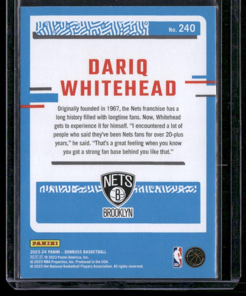 2023-24 Donruss #240 Dariq Whitehead