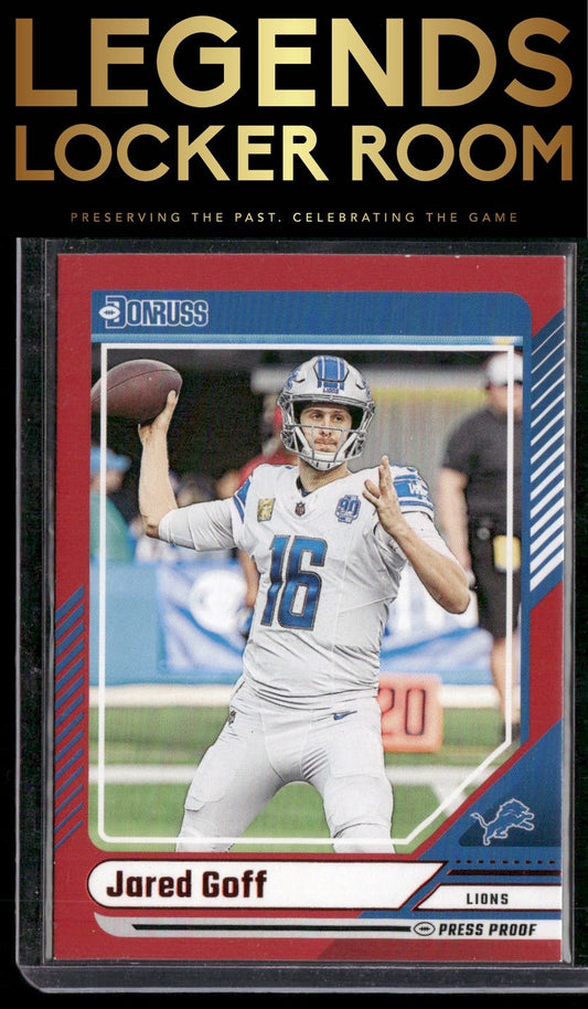 2024 Donruss #200 Jared Goff Press Proof Red