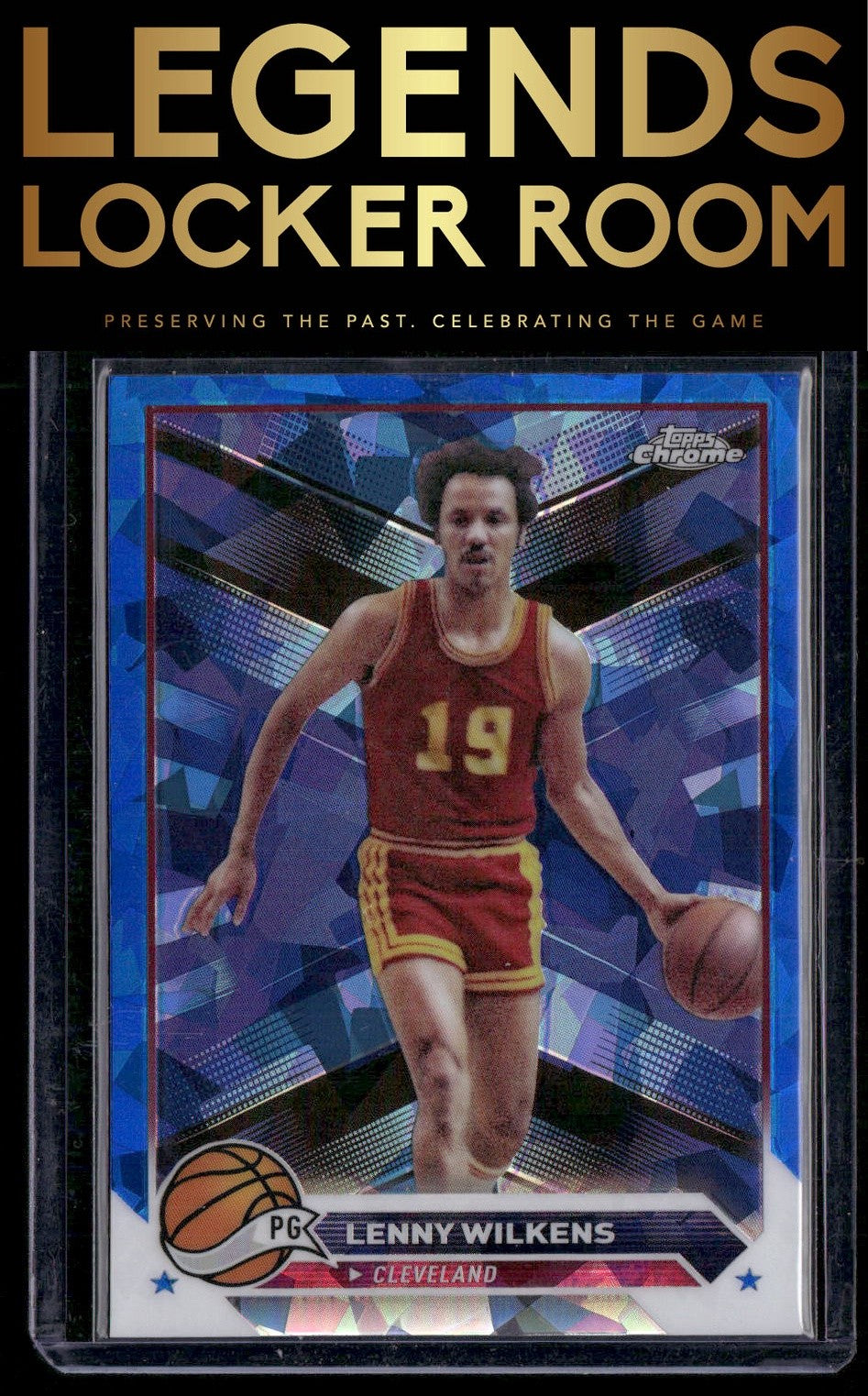 2023-24 Topps Chrome Sapphire #25 Lenny Wilkens