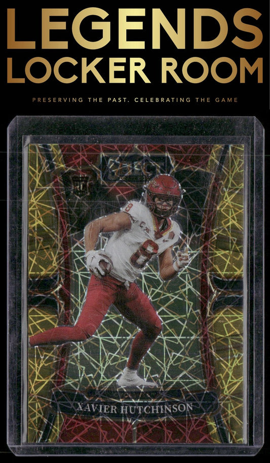 2023 Panini Select Draft Picks #23 Xavier Hutchinson Gold Lazer Prizm