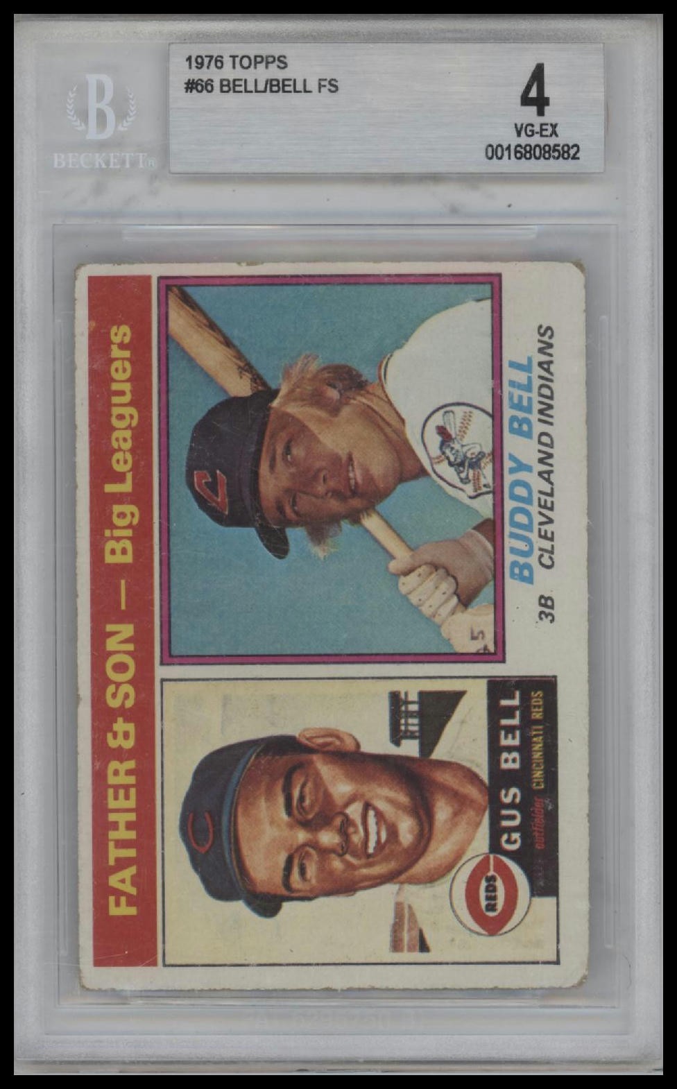 1976 Topps #66 Gus Bell FS/Buddy Bell BGS 4.0