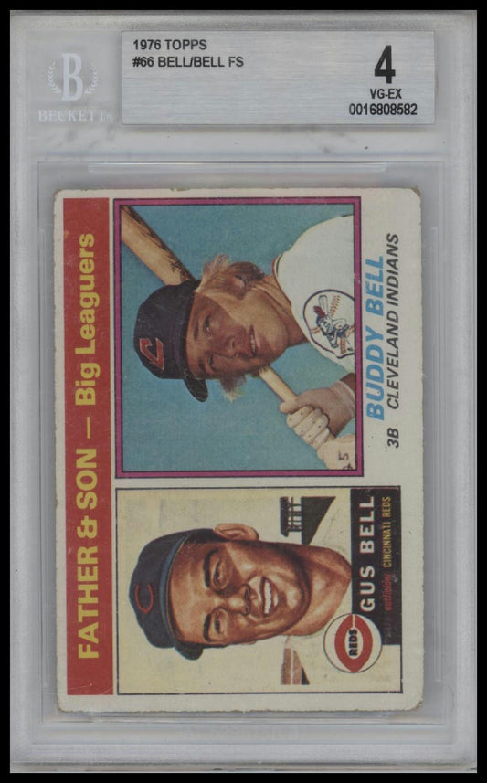 1976 Topps #66 Gus Bell FS/Buddy Bell BGS 4.0