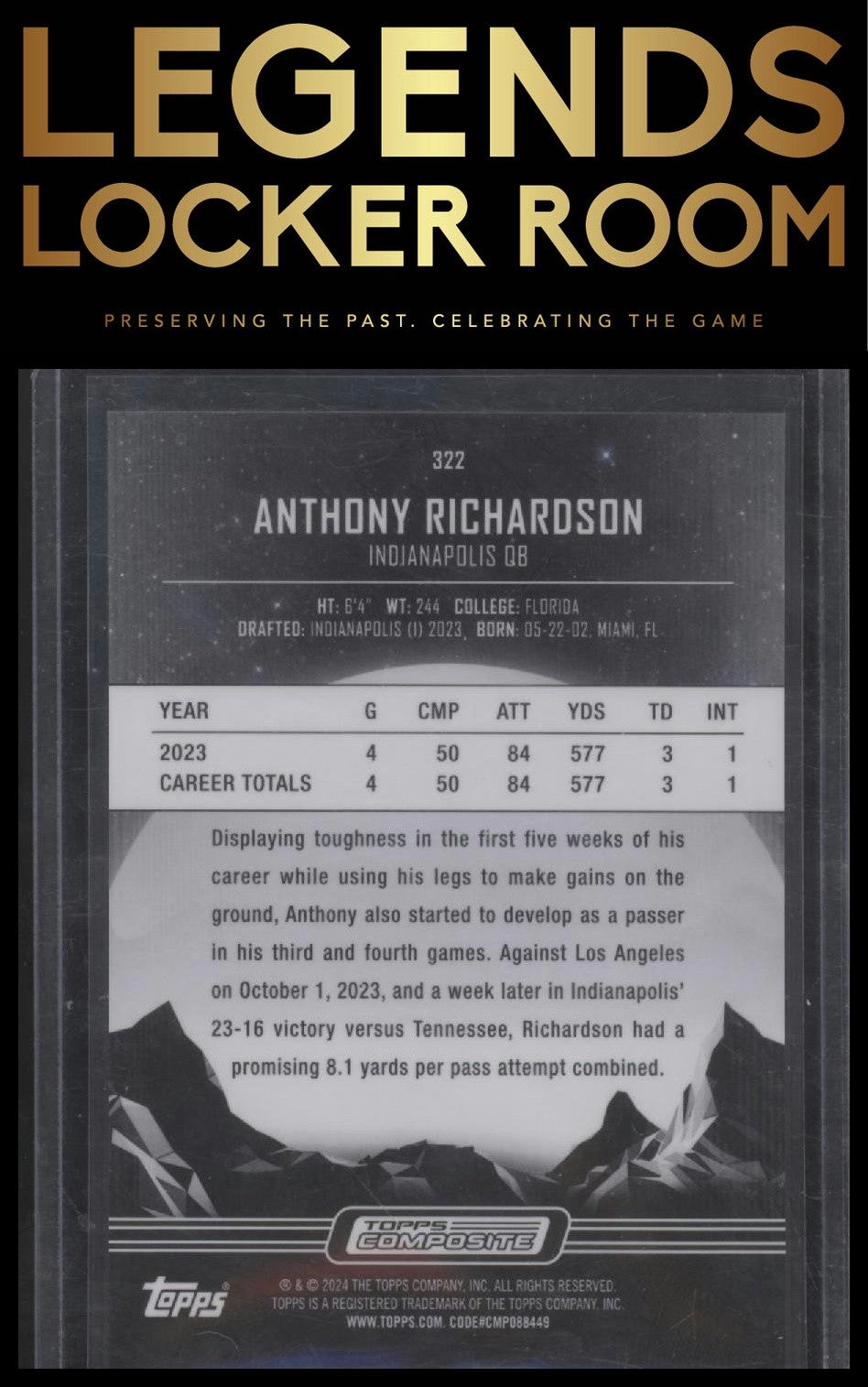 2023 Topps Composite #322 Anthony Richardson