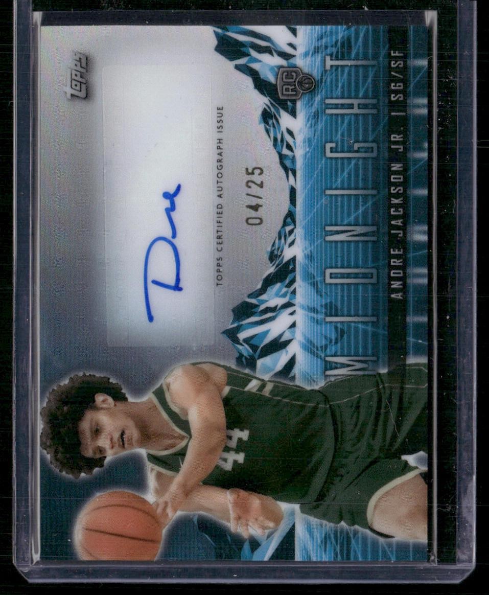 2023-24 Topps Midnight Andre Jackson Jr. Rookie Horizon Signatures Moonrise #/25