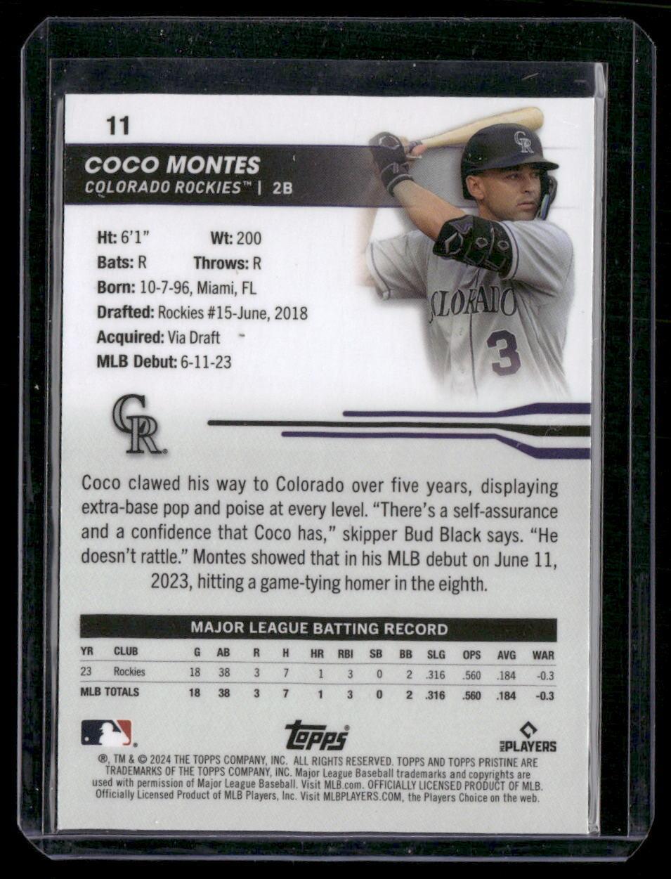 2024 Topps Pristine #11 Coco Montes