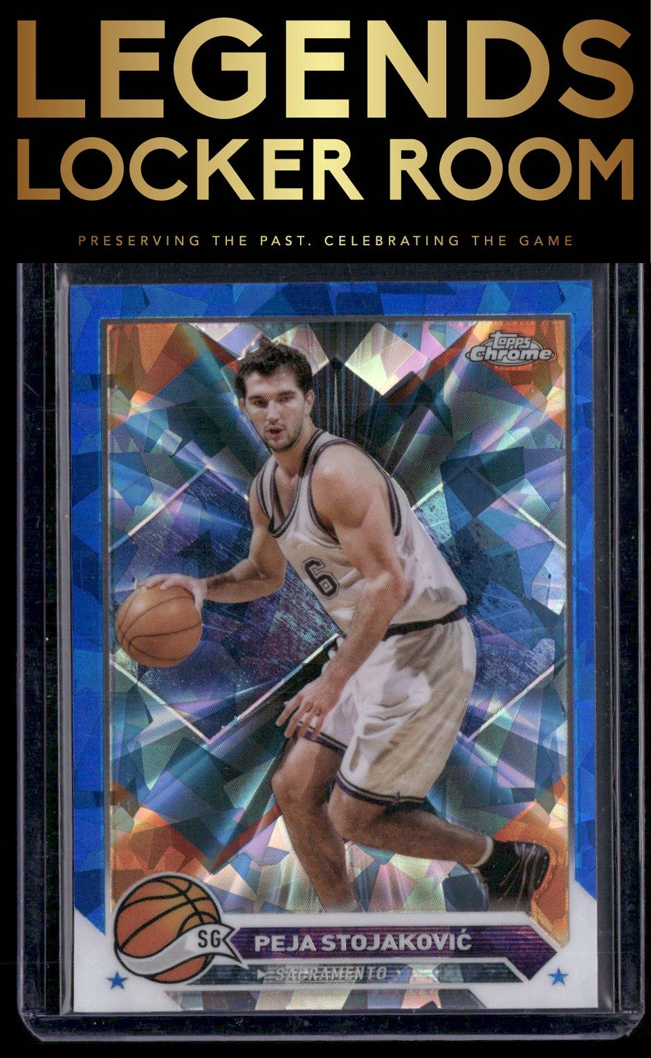 2023-24 Topps Chrome Sapphire Edition #8 Peja Stojaković