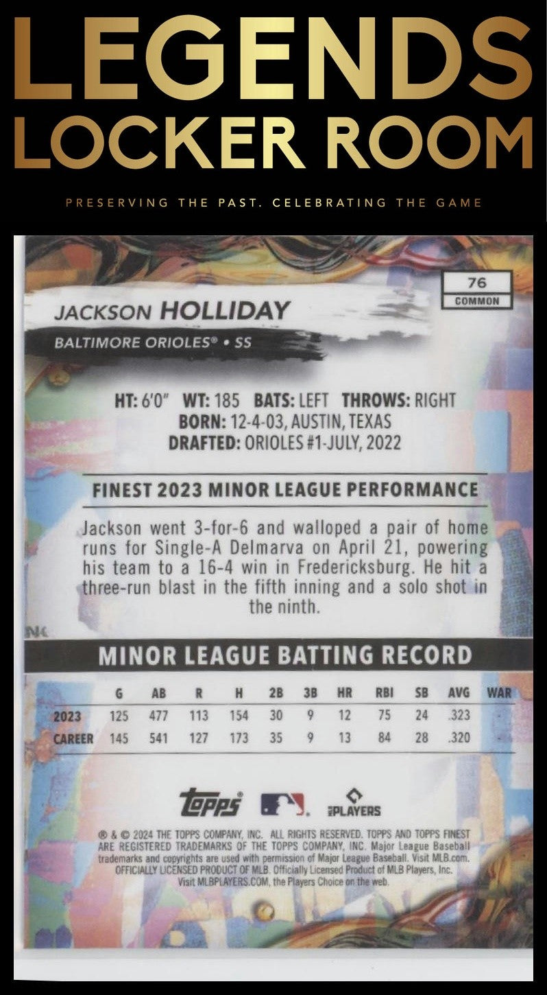 2024 Finest #76 Jackson Holliday