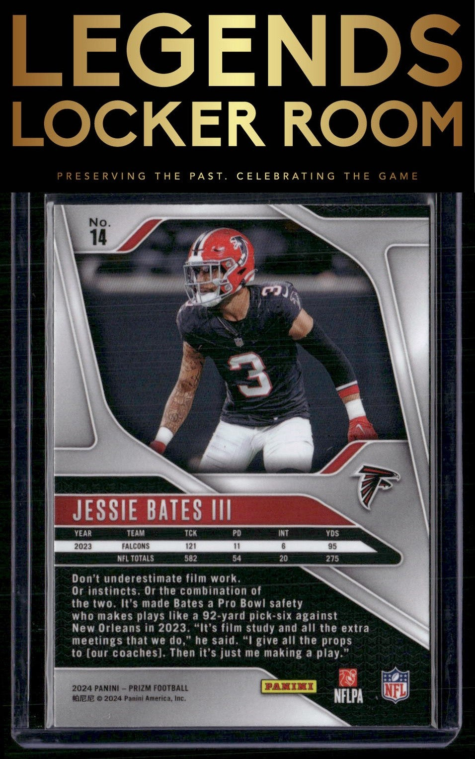2024 Panini Prizm #14 Jessie Bates III