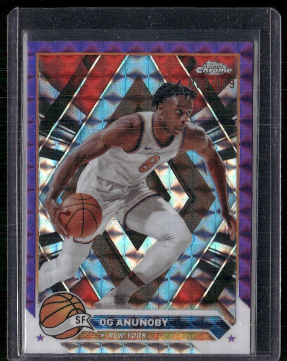 2023-24 Topps Chrome #123 OG Anunoby Purple Geometric #/119