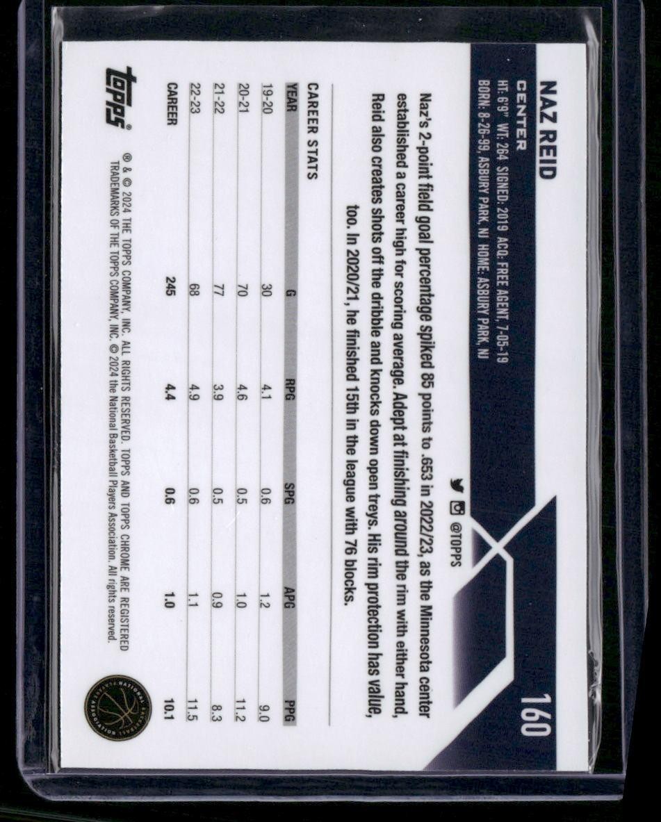 2023-24 Topps Chrome #160 Naz Reid