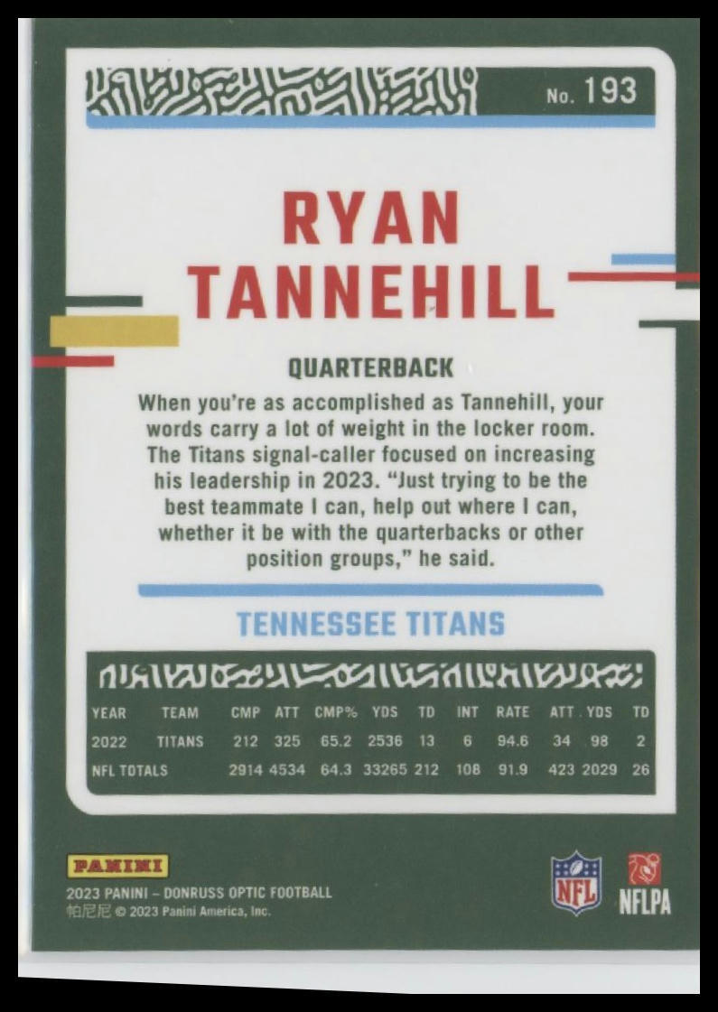 2023 Donruss Optic #193 Ryan Tannehill