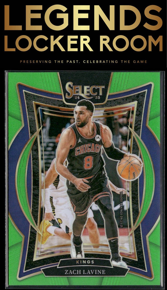 2024-25 Panini Select #10 Zach LaVine Neon Green Prizm #/75