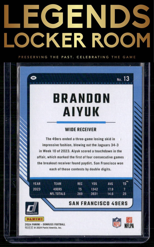 2024 Donruss #13 Brandon Aiyuk