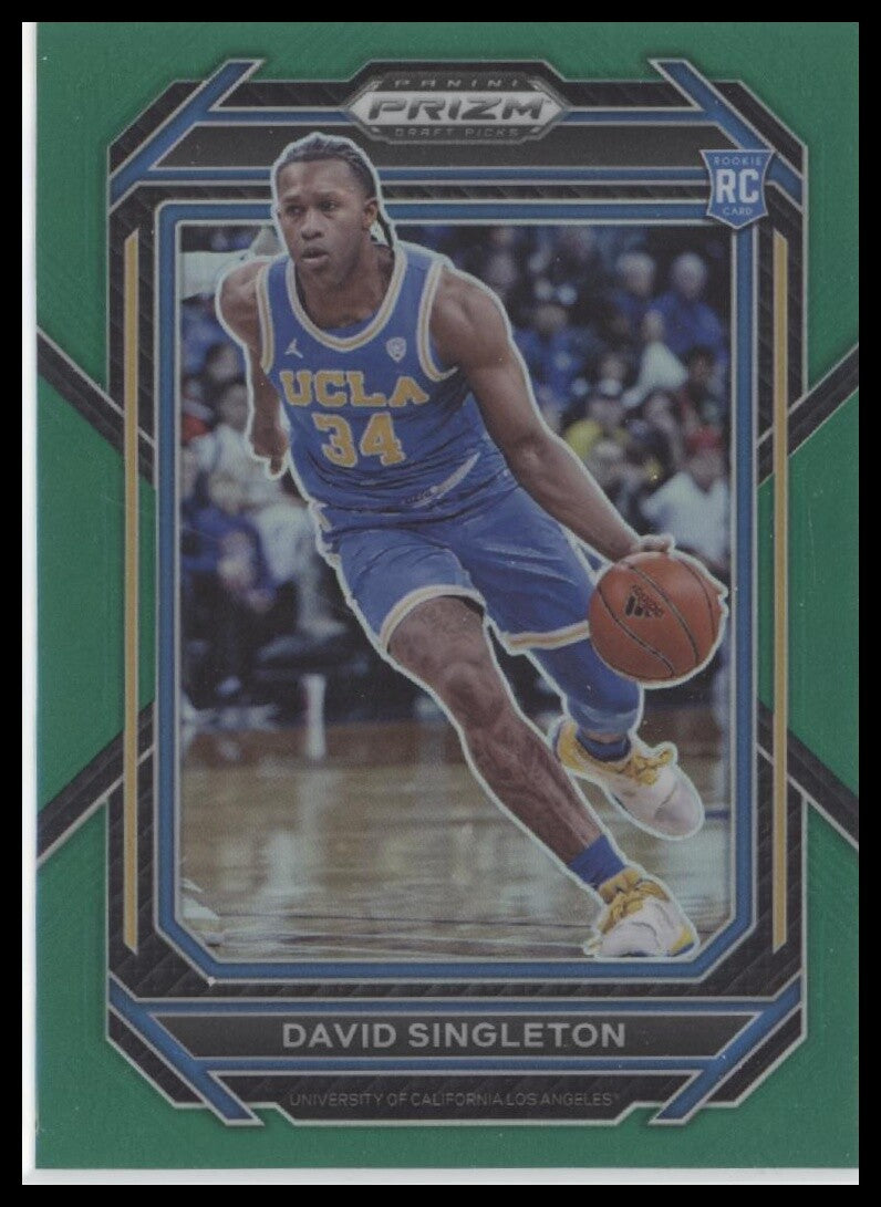 2023 Panini Prizm Draft Picks #16 David Singleton Green