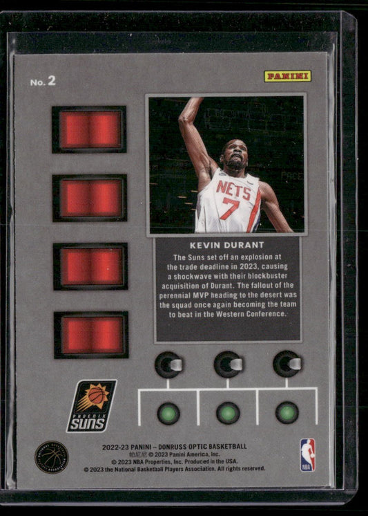 2022-23 Donruss Optic #2 Kevin Durant T-Minus 3...2...1...