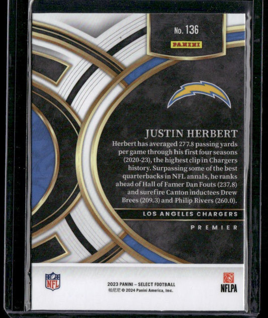 2023 Panini Select #136 Justin Herbert