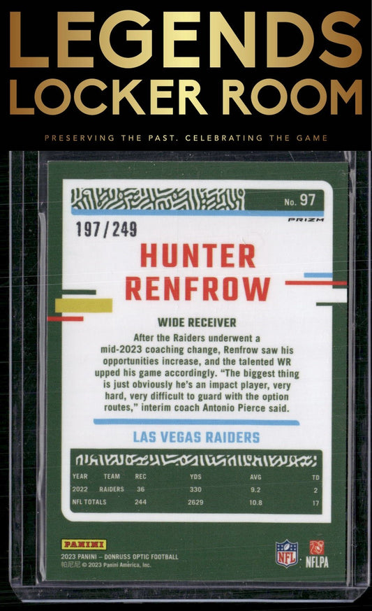 2023 Donruss Optic #97 Hunter Renfrow Orange