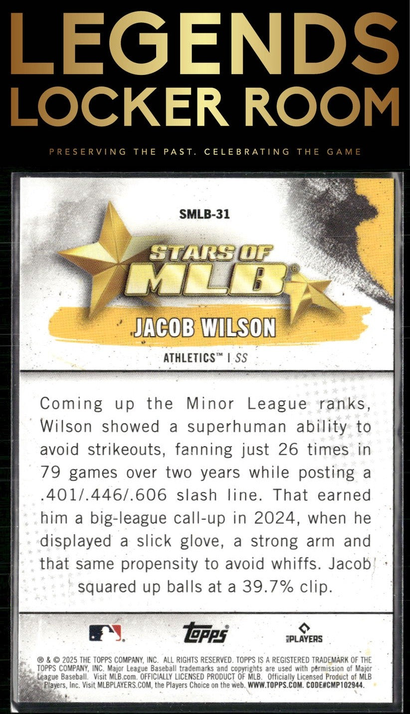 2025 Topps #SMLB-31 Jacob Wilson Stars of MLB