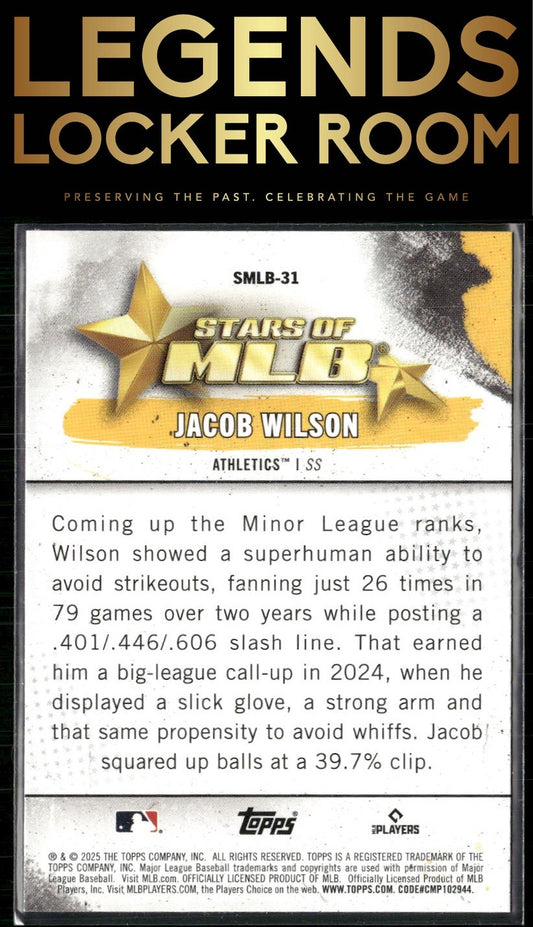 2025 Topps #SMLB-31 Jacob Wilson Stars of MLB