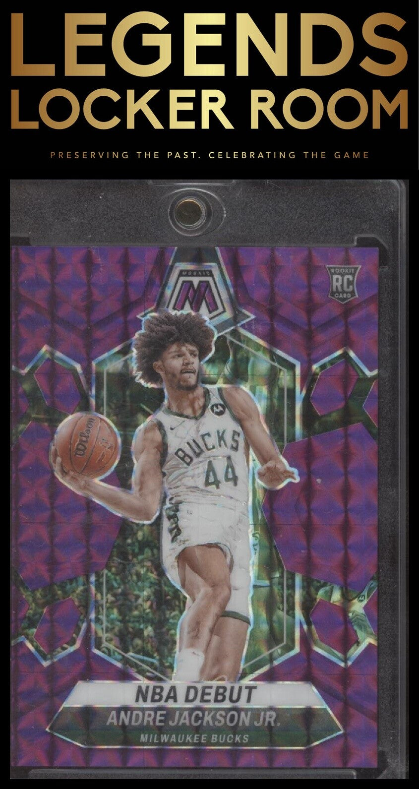 2023-24 Panini Mosaic #259 Andre Jackson Jr. Purple #/99