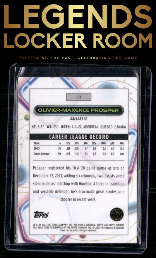 2023-24 Topps Chrome Cosmic #171 Olivier-Maxence Prosper