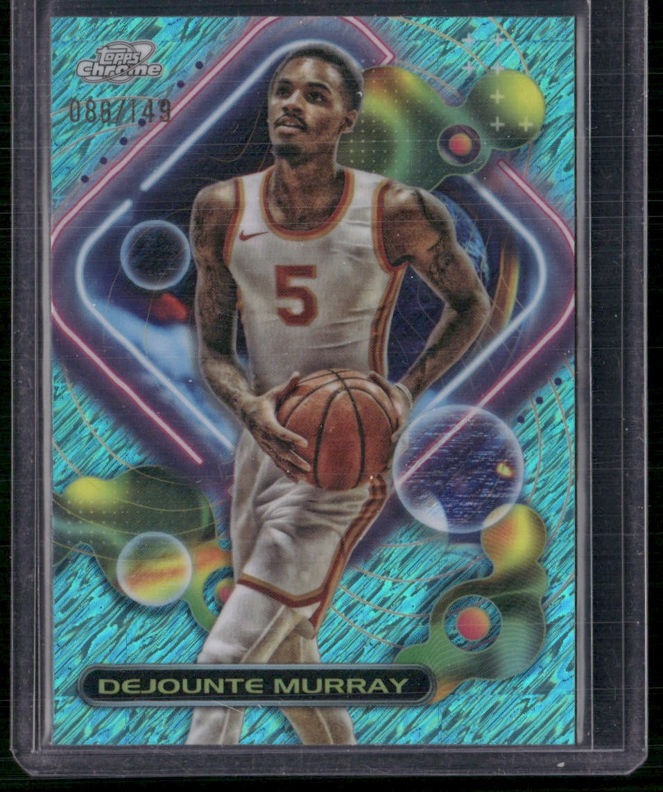 2023-24 Topps Chrome Cosmic #2 Dejounte Murray Aqua Equinox Refractors #/149