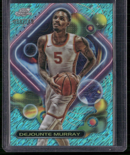 2023-24 Topps Chrome Cosmic #2 Dejounte Murray Aqua Equinox Refractors #/149