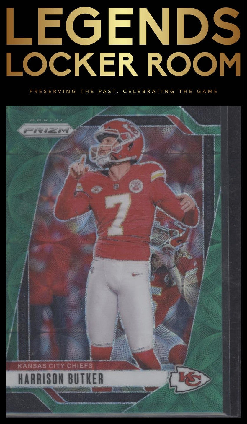 2024 Panini Prizm #144 Harrison Butker Green Scope #/75