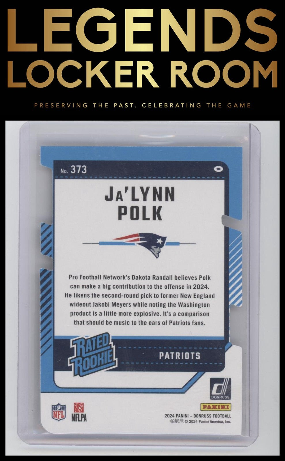 2024 Donruss #373 Ja'Lynn Polk Press Proof Silver Die-Cut #/75