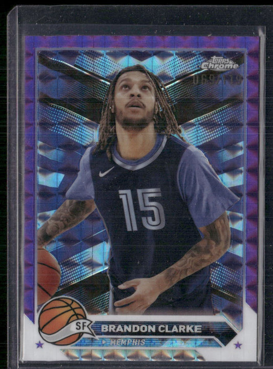 2023-24 Topps Chrome #142 Brandon Clarke Purple Geometric #/119