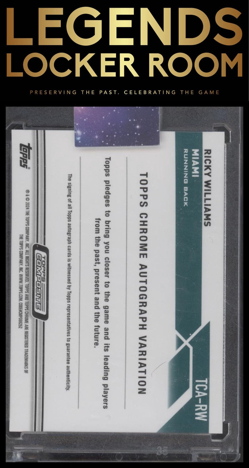 2023 Topps Composite Ricky Williams Auto Green Geometric Refractor /99