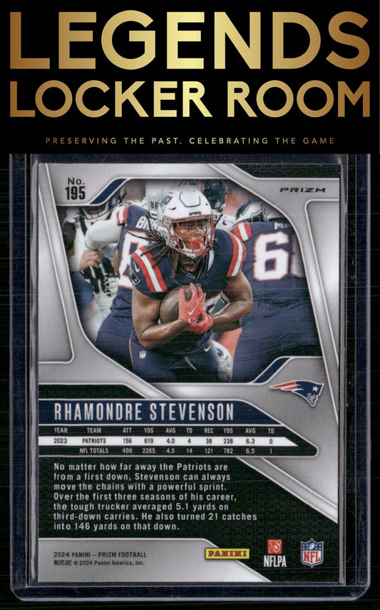 2024 Panini Prizm #195 Rhamondre Stevenson Silver