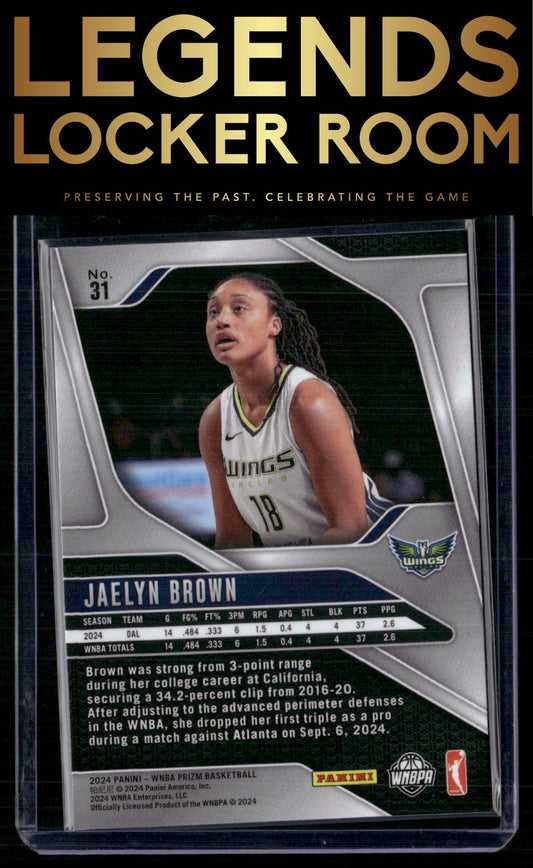 2024 Panini Prizm WNBA #31 Jaelyn Brown