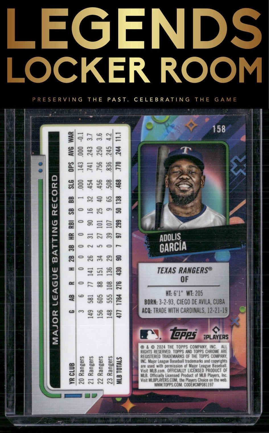 2024 Topps Chrome Cosmic #158 Adolis García